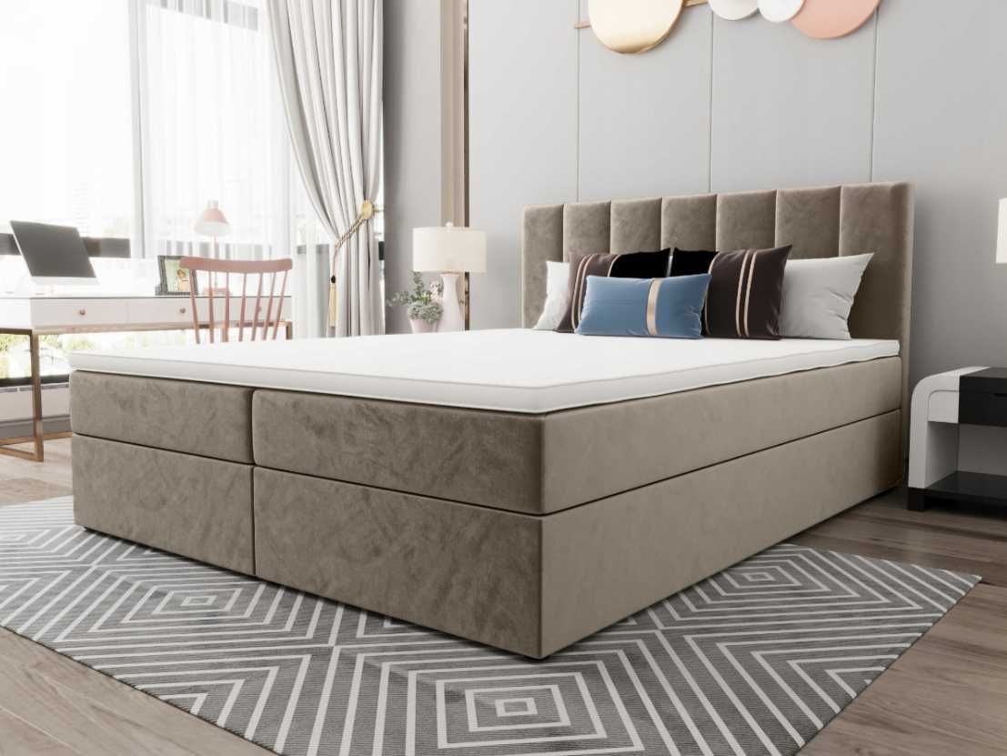 Łóżko Kontynentalne WIELE WYMIARÓW Boxspring 160x200 + Materace BONITO