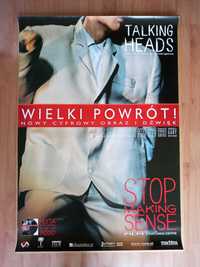 Plakat filmowy STOP MAKING SENSE/Talking Heads/Oryginał z 2000 roku.