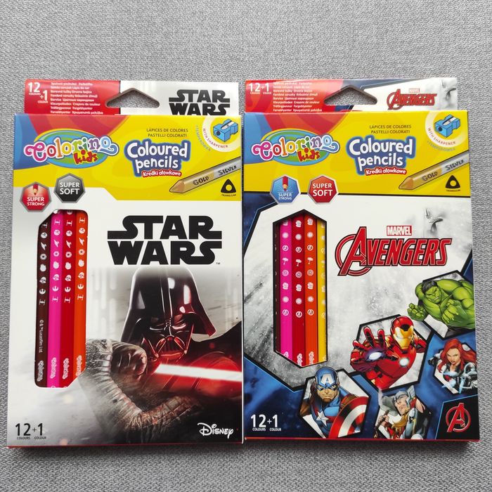 MARVEL Star Wars kredki drewniane nowe