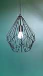 Lampa wisząca Carlton - ażurowy klosz, industrialna