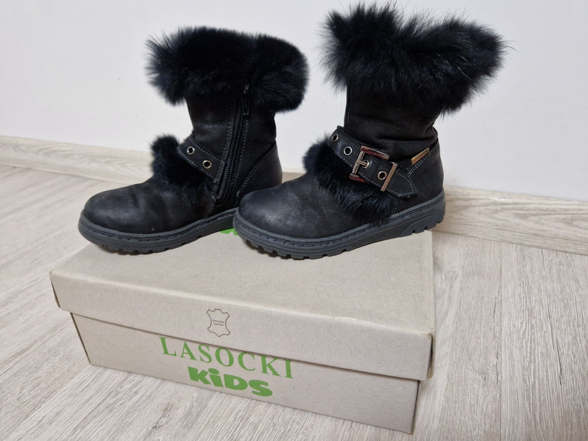 Buty kozaki z korzuszkiem lasocki kids r28