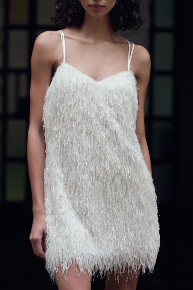 Сукня в пірʼя Zara XS-S