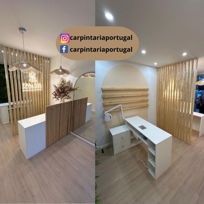 Mobíliario para recepção e comércio