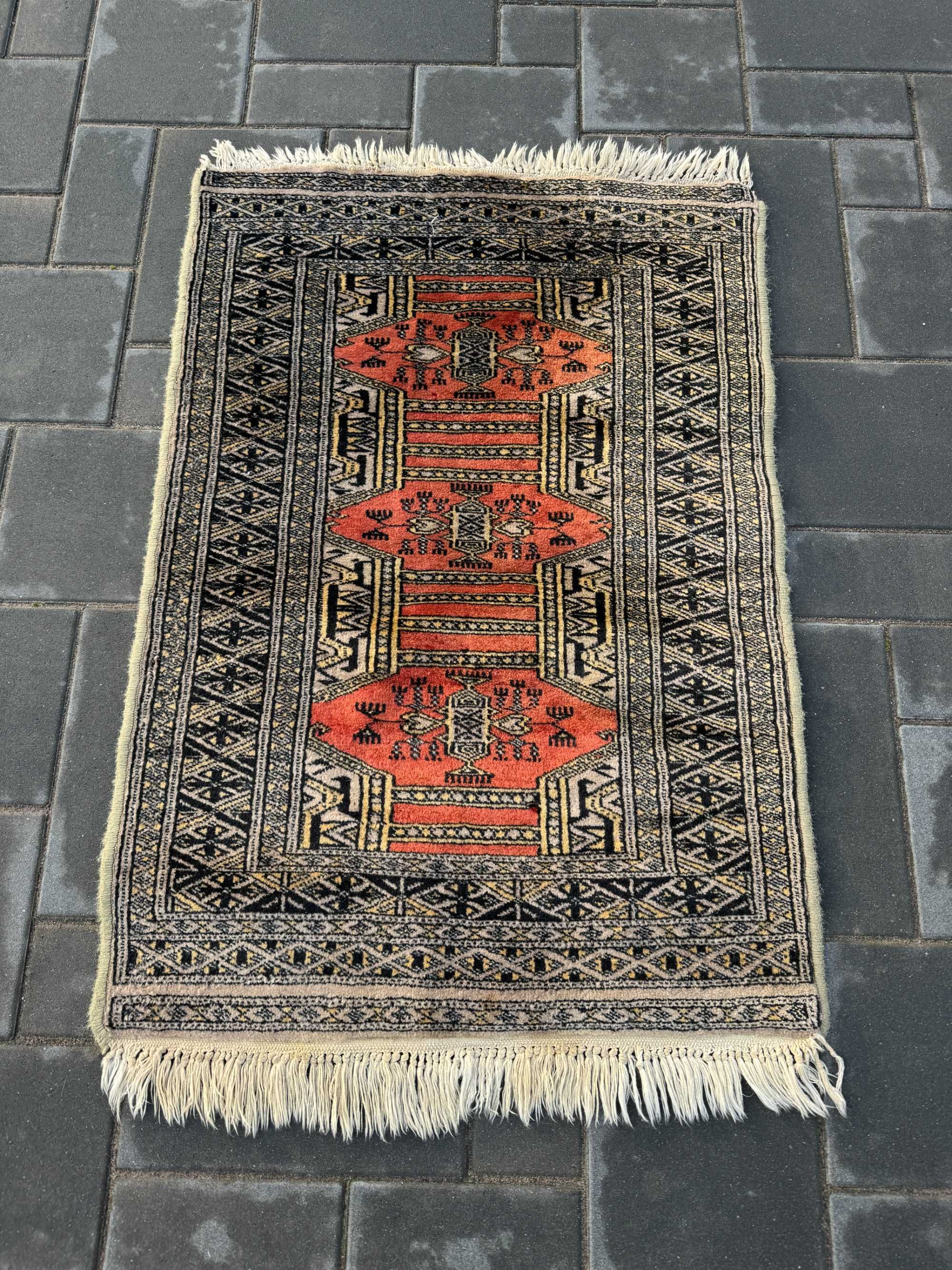 Pakistańska Buchara Chodnik Ręcznie Tkany Wełniany 102x65