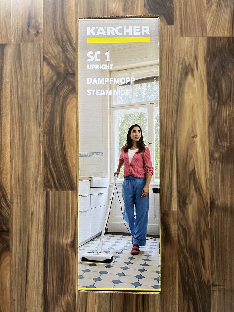 Mop Parowy Karcher + 2 pady z mikrofibry + filtr odkamieniający