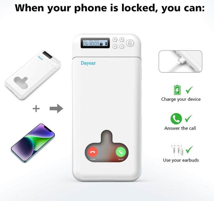 Skrzynka na telefon Dayar z timerem