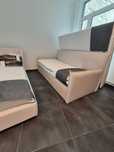 Nowe Łóżko sofa z pojemnikiem na pościel + materac 90x200 wyprzedaż