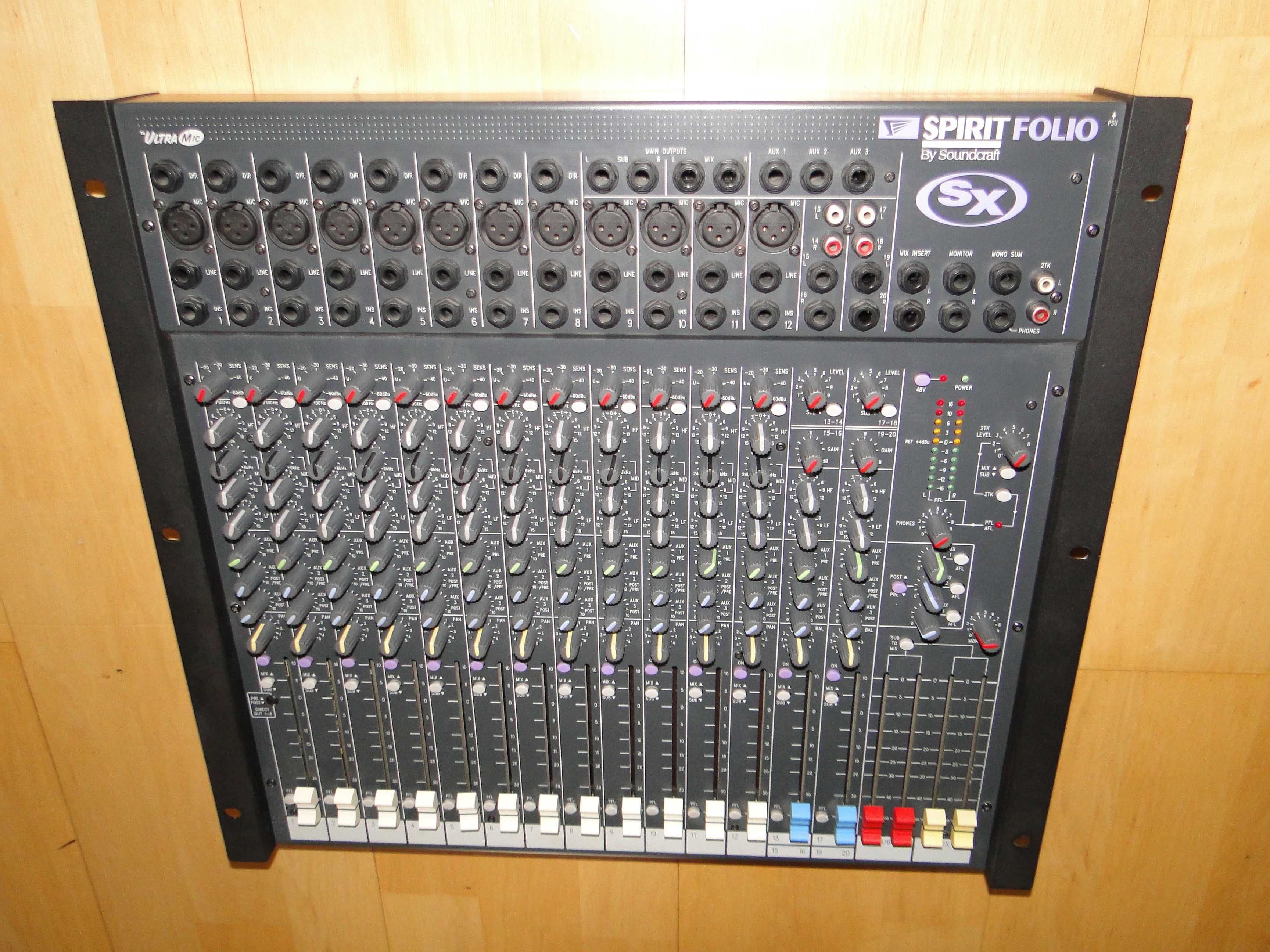 Zawodowy Mikser Studyjno Estradowy SOUNDCRAFT SPIRIT FOLIO SX.Ideał.