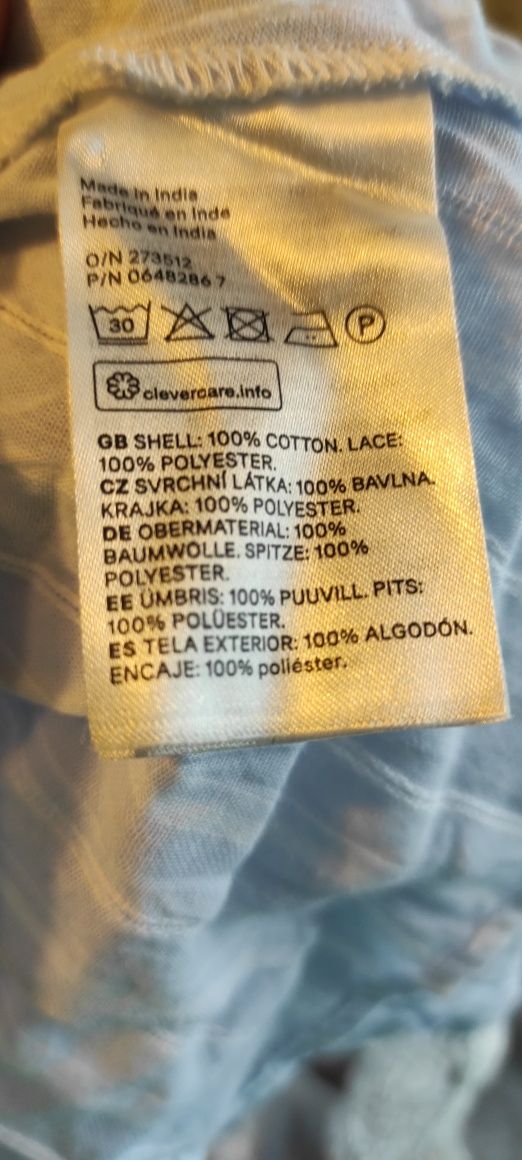 Bluzka na ramiączkach top koszulka h&m koronka