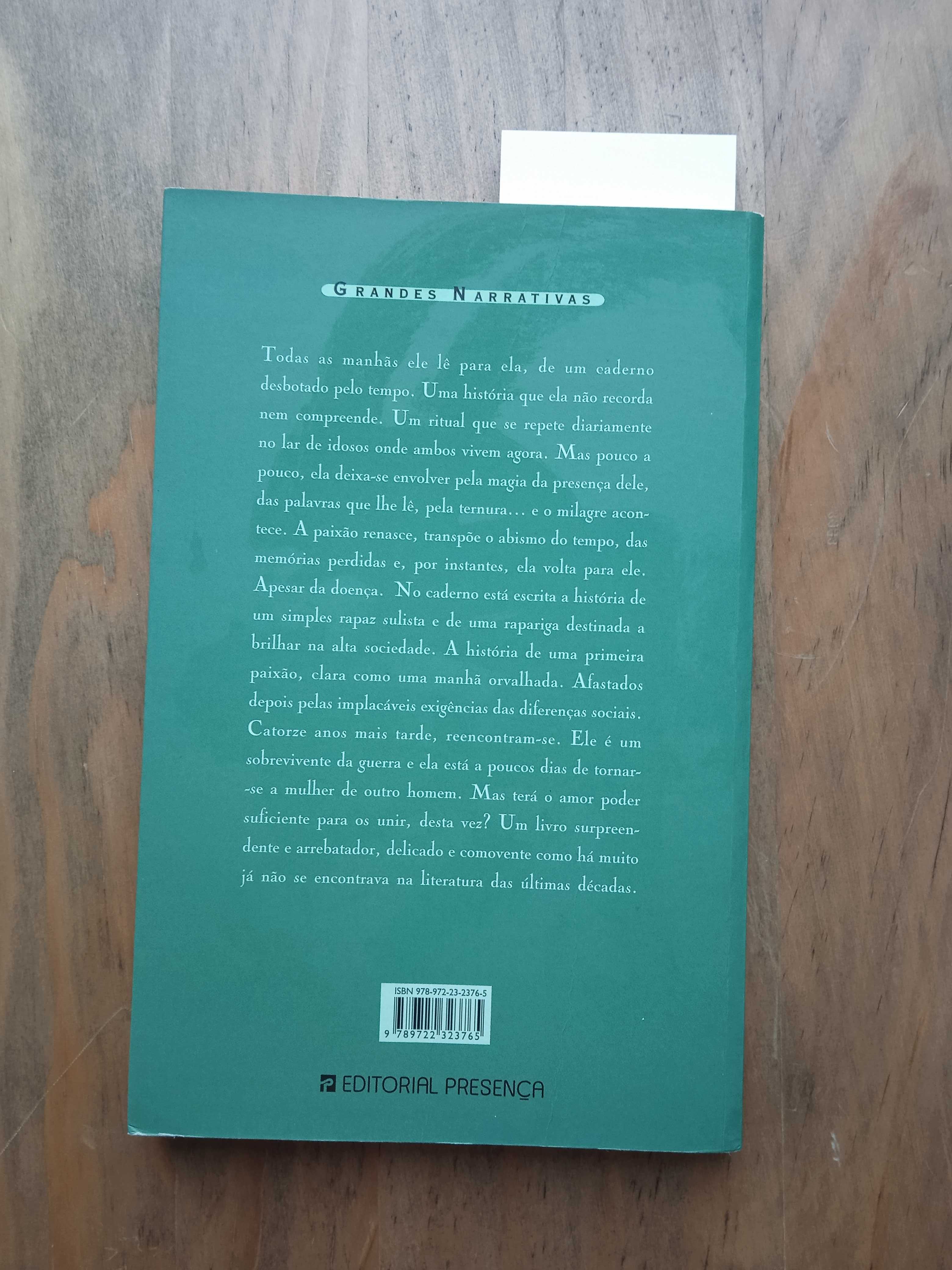Livro - O Diário da Nossa Paixão, autor Nicholas Sparks