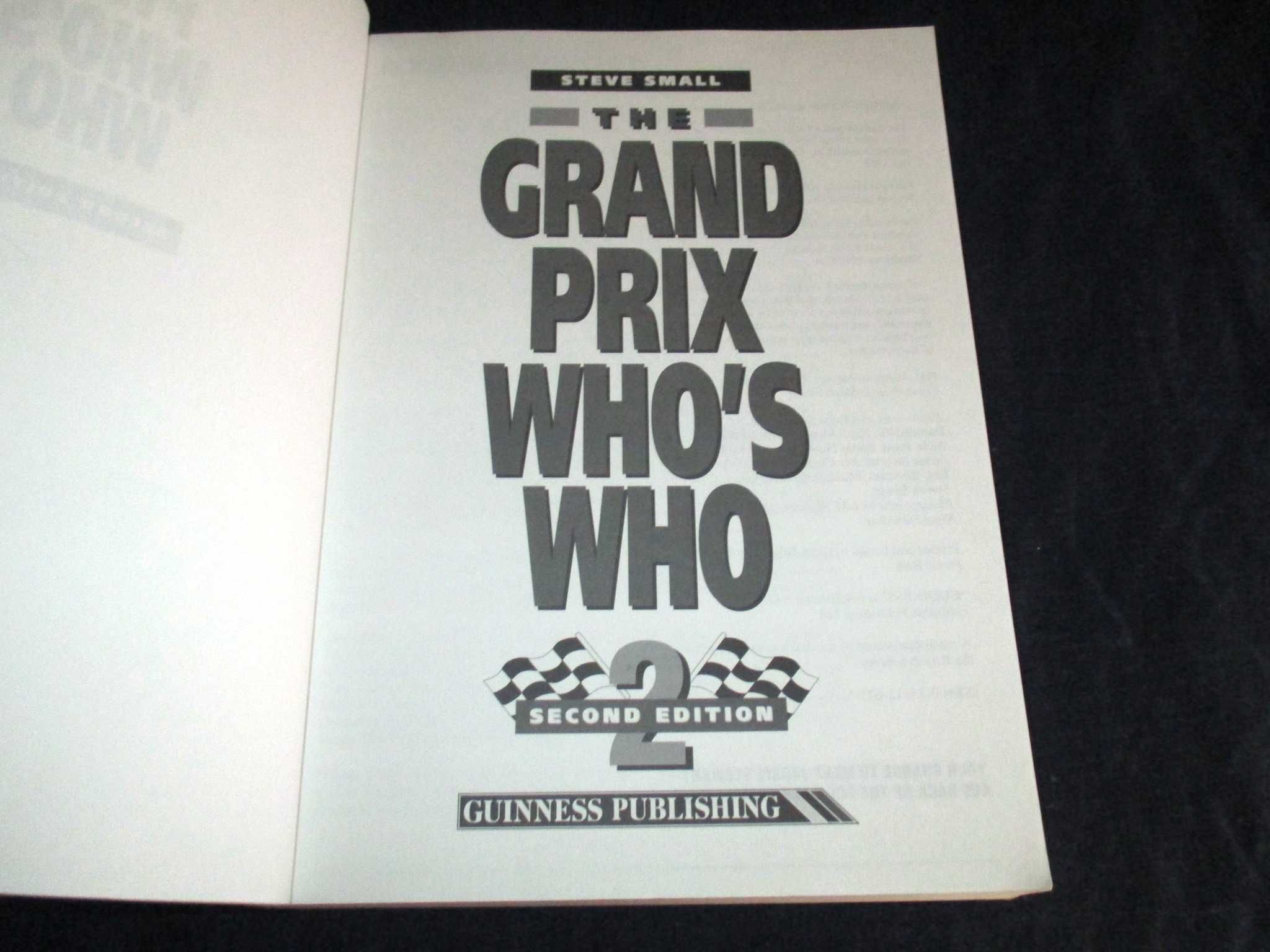 Livro The Grand Prix Who's Who Steve Small