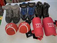 Hoquei patins botas caneleiras