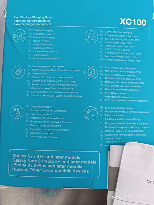 Без провідна зарядка . Підходить для айфона