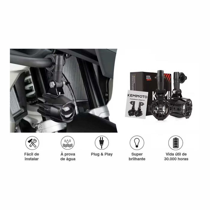 Faróis auxiliares bifocais homologados E24 - 40W LED