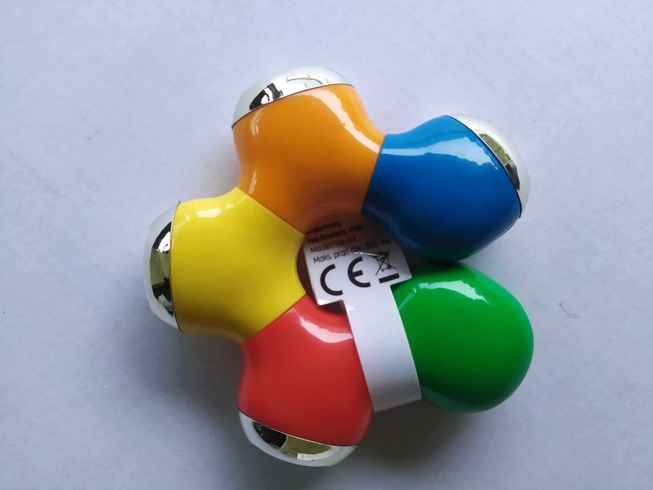 HUB 4-portowy rozdzielacz USB Obrotowy Kolorowy