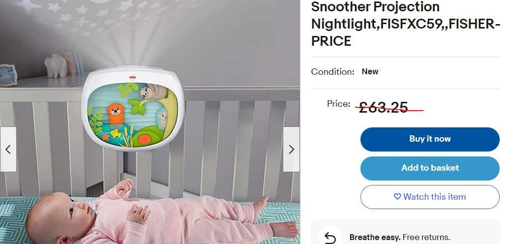 Projektor snu Fisher Price zwierzątka szum lampka nocna muzyka