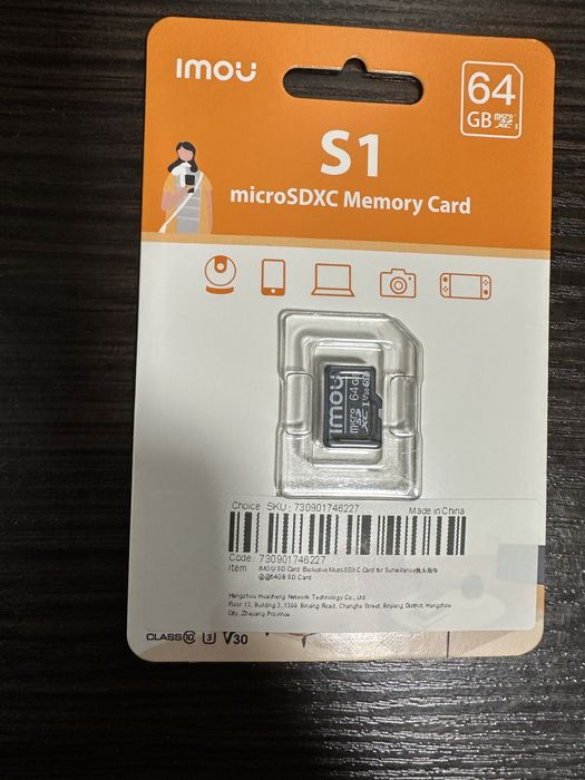 Карта пам’яті MicroSD IMOU ST2-128-S1 128GB