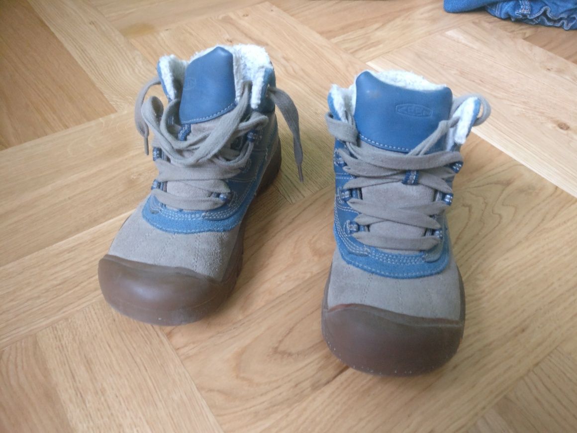 Buty zimowe dziecięce, skórzane, rozmiar 33