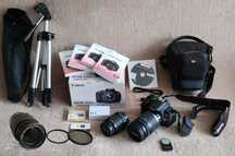 Canon EOS 650 D - aparat fot., lustrzanka cyfrowa + akcesoria  j.NOWE!