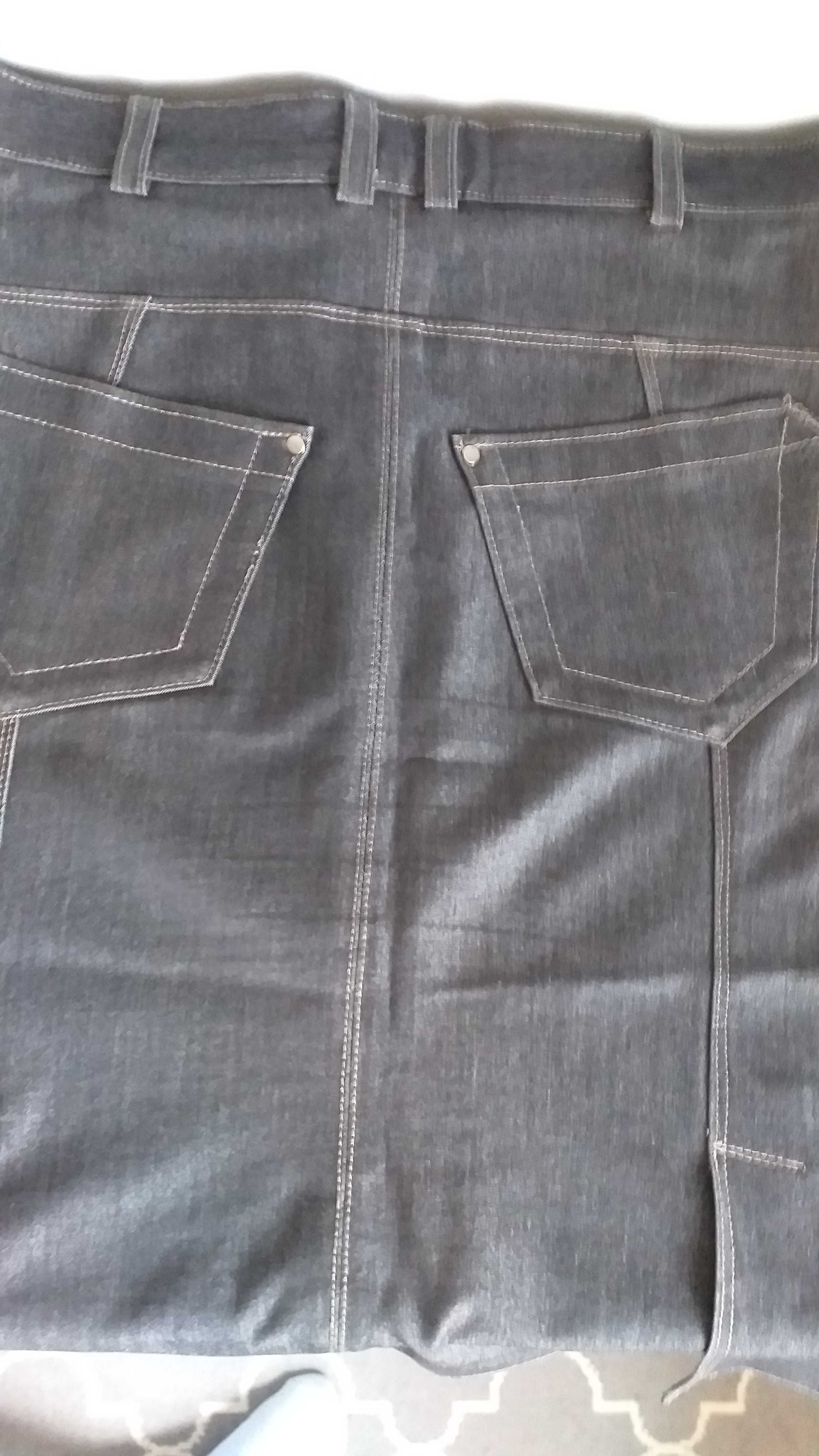 Spódnica ołówkowa jeans szara M basic