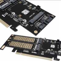 Adapter PCIe x16 do dysków M.2 (NVME+SATA) i mSATA