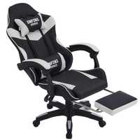 INFINI ESPACE Fotel Gamingowy z podnóżkiem w kolorze Black/White