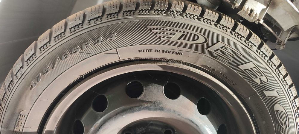 Sprzedam kompletne koła zimowe 175/65/R14 +śruby(stalowe felgi)
