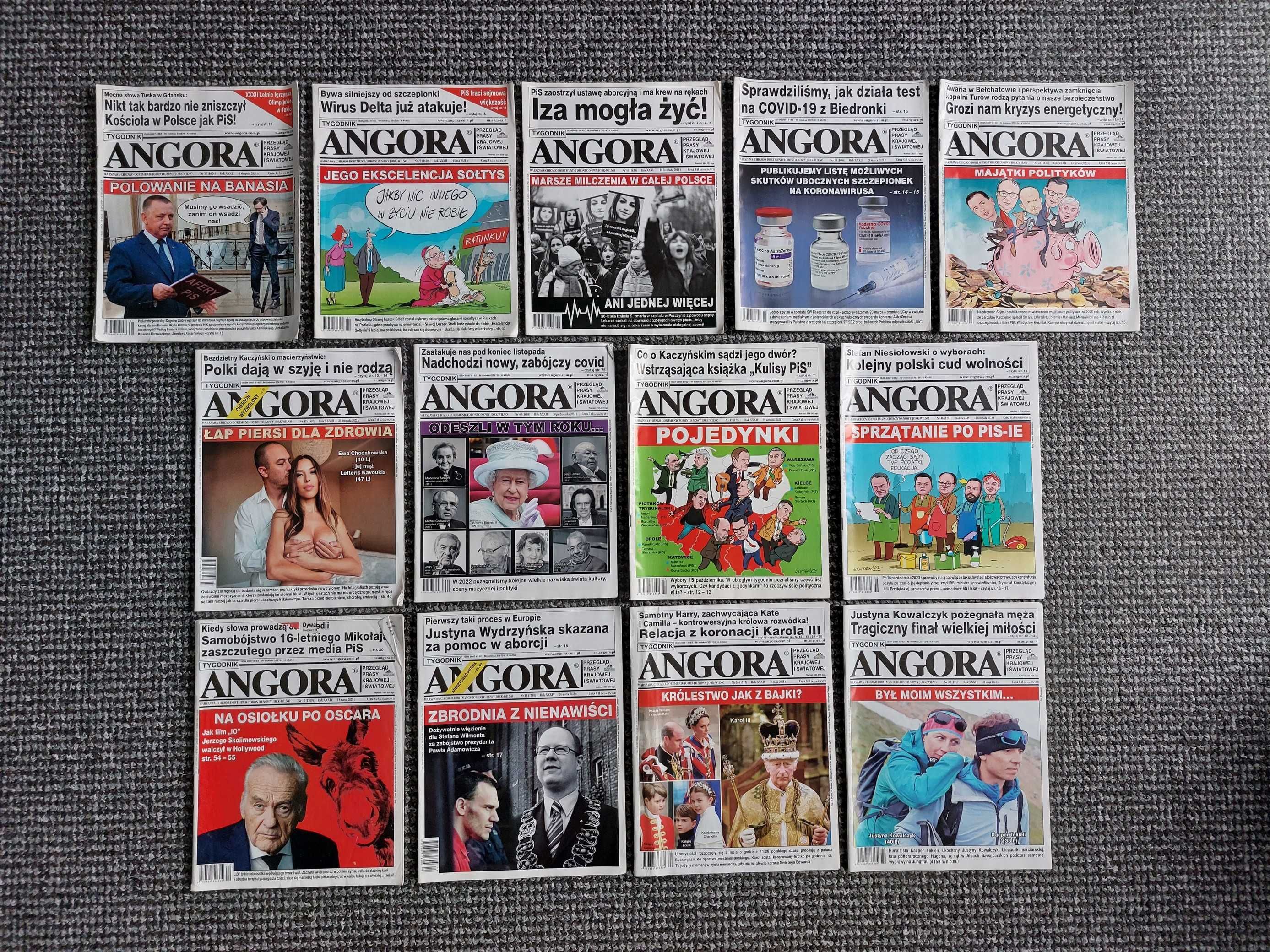 Tygodnik Angora 13 numerów 2021, 2022, 2023