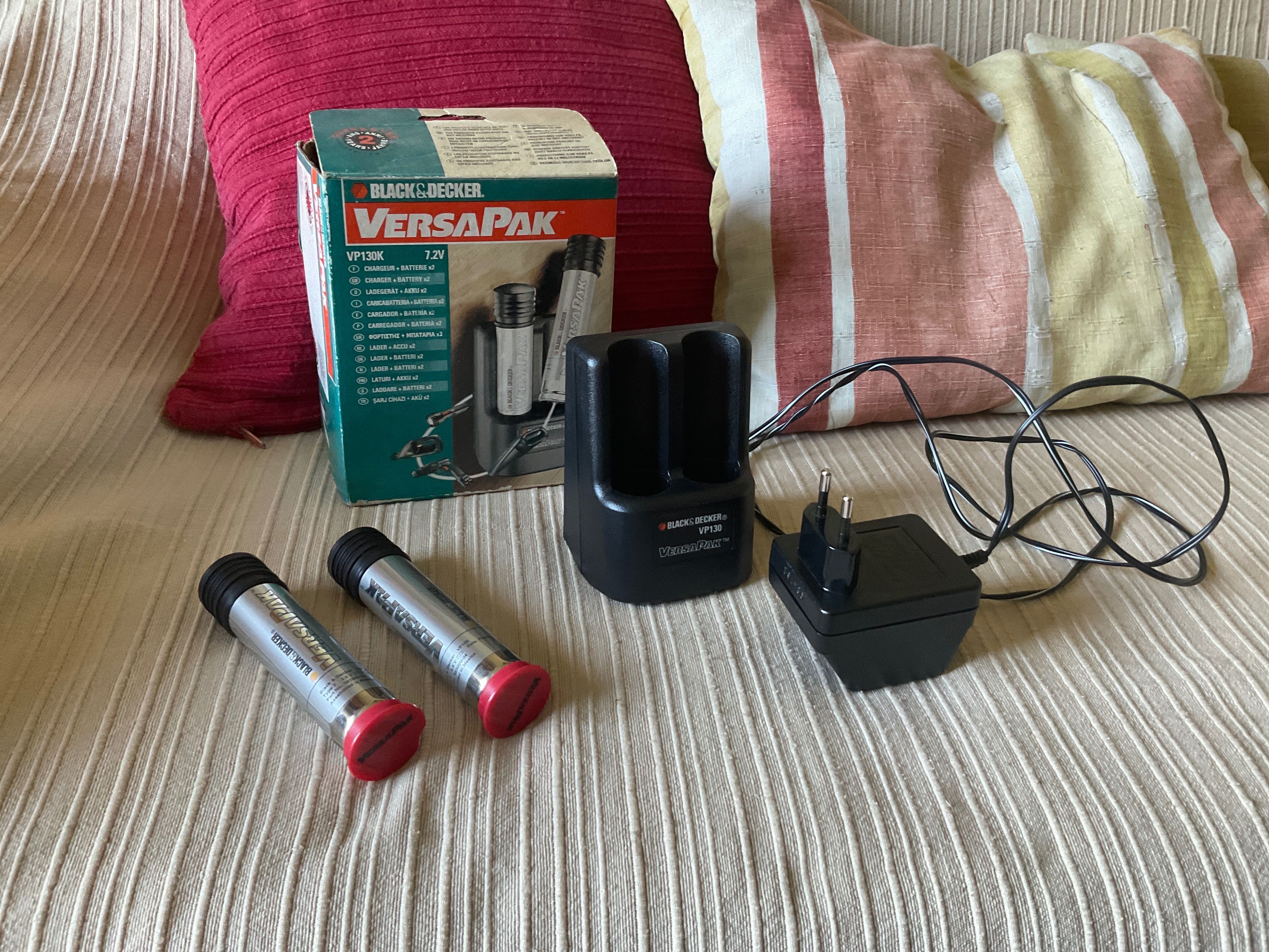 Lanterna e aparafusadora Black&Decker, caixa bits