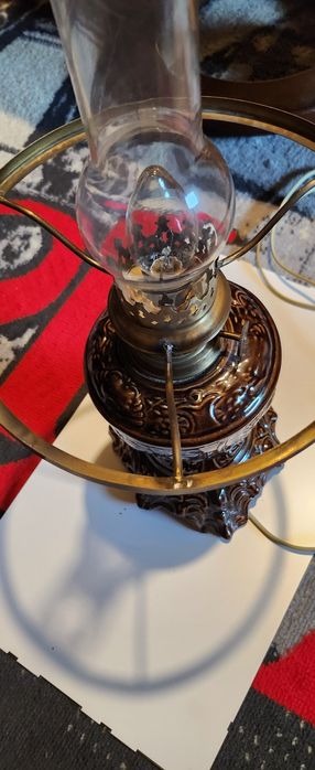 Pamiątki z PRL lampa ceramiczna Wałbrzych