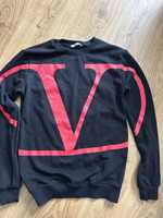 Bluza Valentino czarna M logo czerwone meska damska