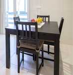 Mesa extensível IKEA BJURSTA + 4 cadeiras PINNTORP