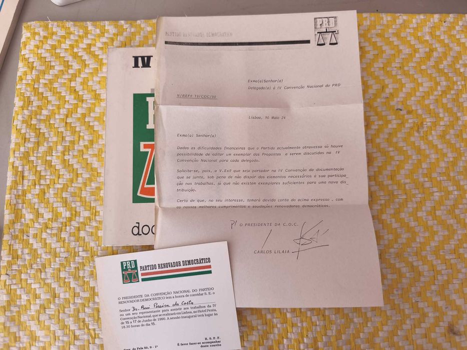 IV Convenção Nacional do PRD - Documentos