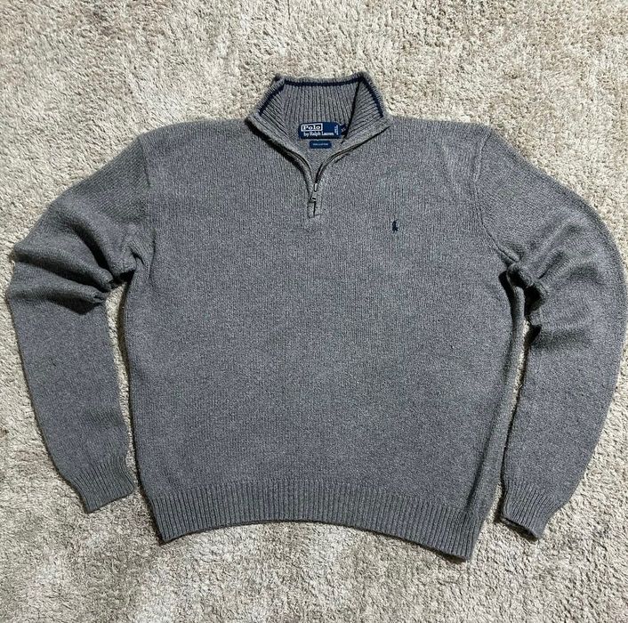 Ralph Lauren Polo 1/4 Zip - Cizento - XL