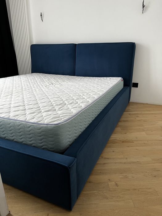 Ліжко woodsoft toronto, двоспальне, підйомний механізм з матрасом