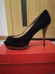 Buty Zara czarny zamsz
