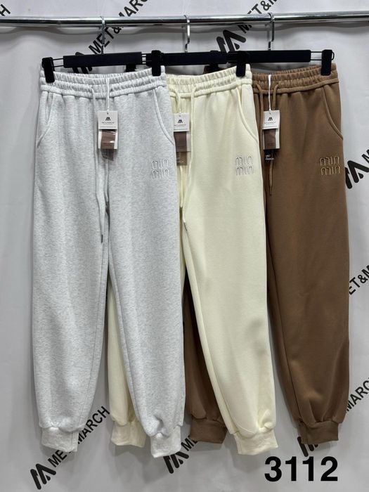 Джогери жіночі на манжеті з вишитим логотипом