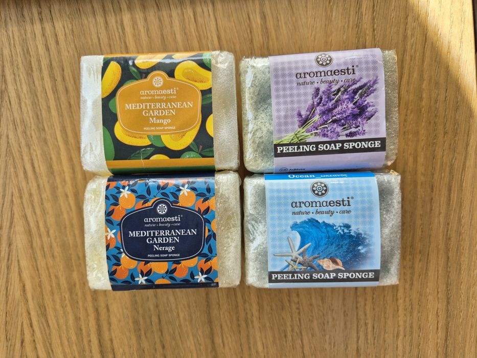 mydło greckie z gąbką