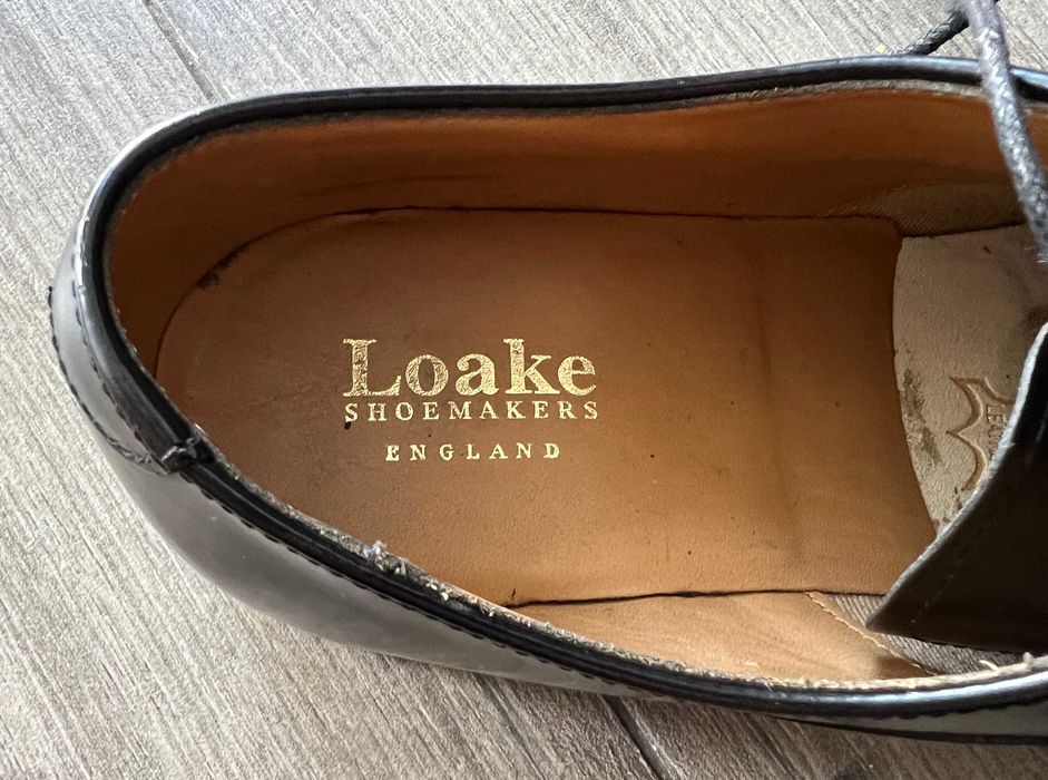 Loake р 43 англія шкіряні броги чоловічі чорні туфлі оксфорди мужские