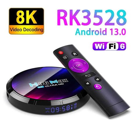 Смарт ТВ приставка Smart TV Box (4/64 ГБ) H96 Max 8K Ultra HD(Кругла)