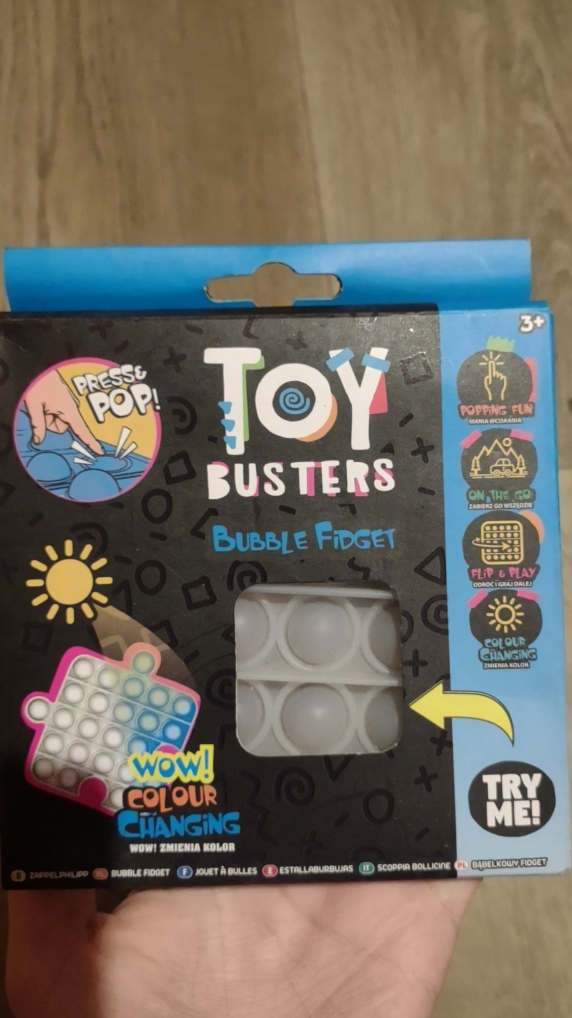 Pop toy busters zmieniający kolor nowy