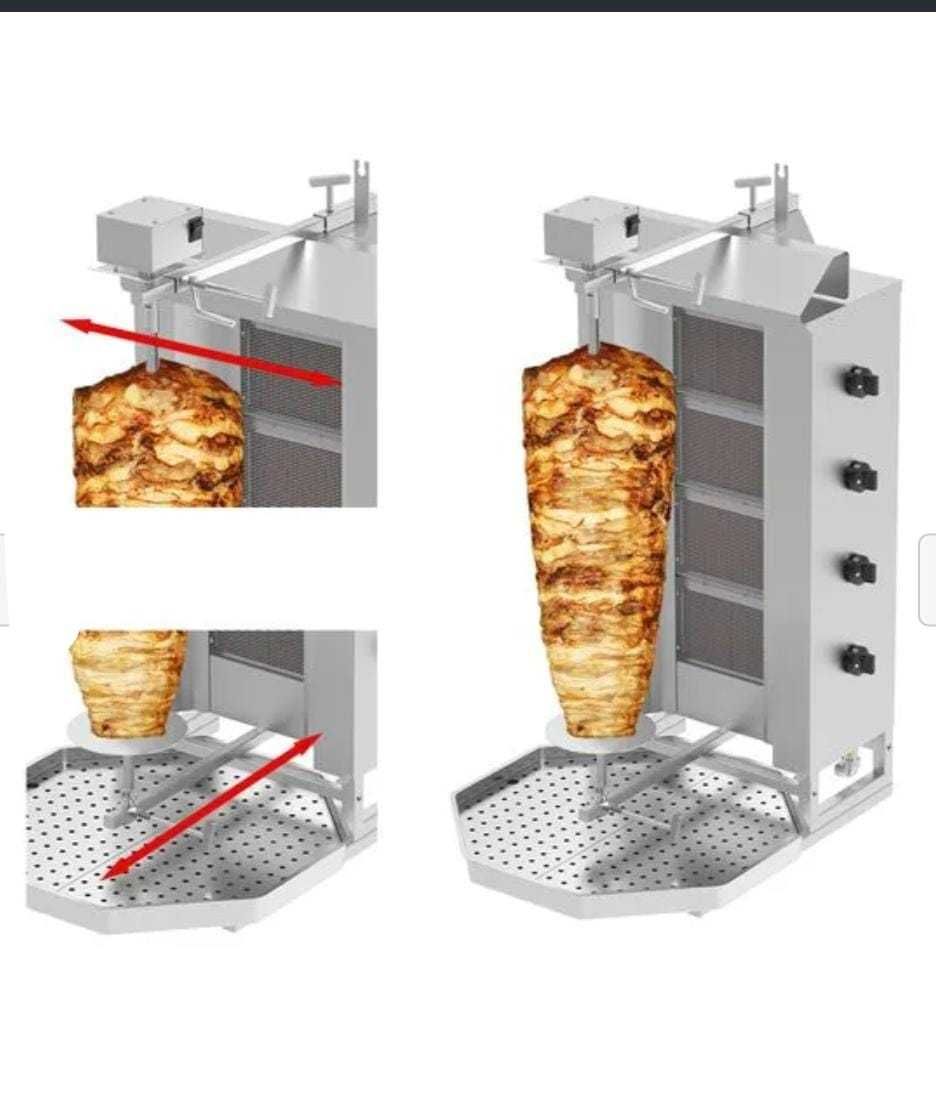 Kebab grill - 4 burners - maximum 60 kg - incl. protection sheet