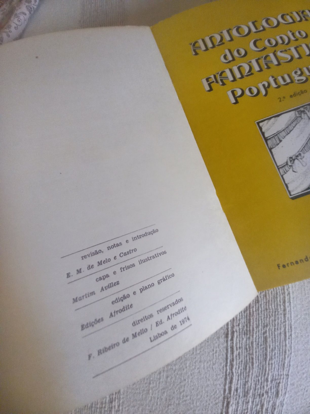 Antologia do Conto Fantástico Português Afrodite segunda edição