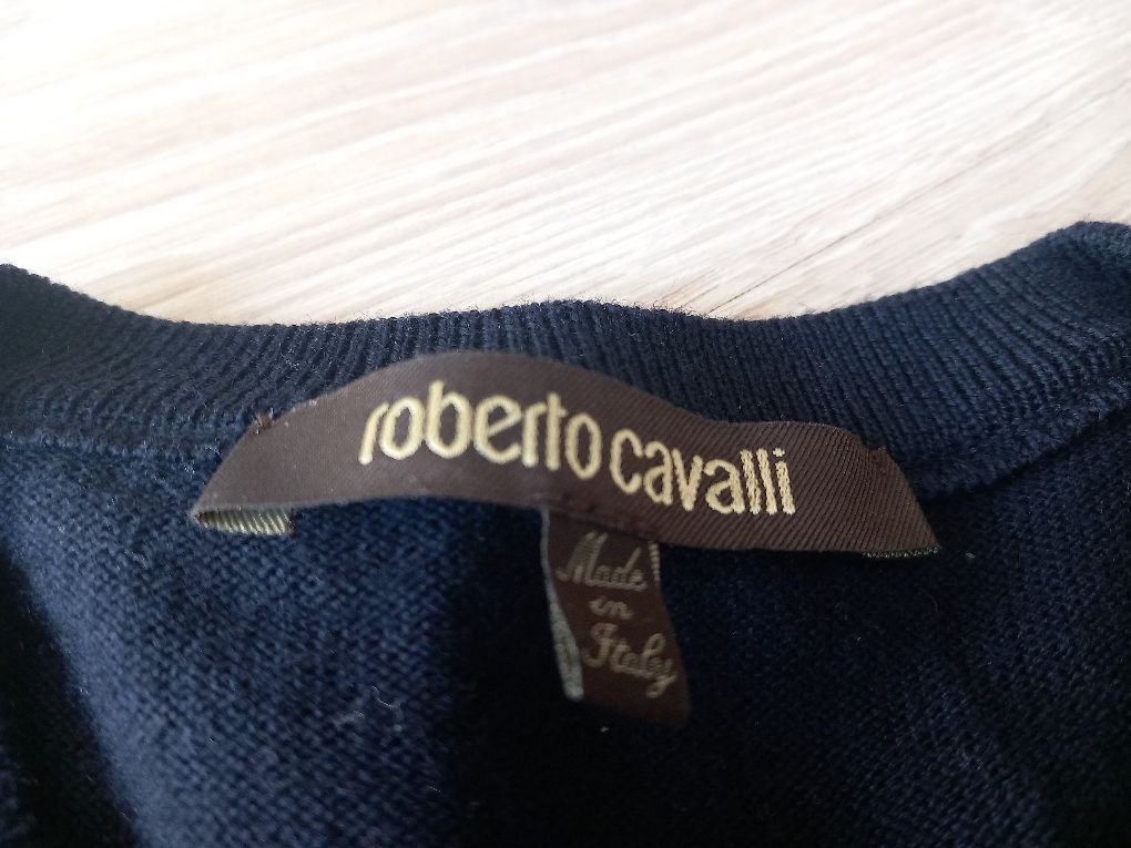 Roberto Cavalli oryginalny męski sweterek M 100% Wełna