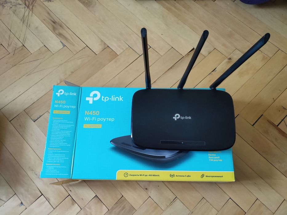 Wi-Fi роутер TP-Link WR940N, 450 Мбіт/с, 100/1000 Мбіт/с, 2,4ГГц