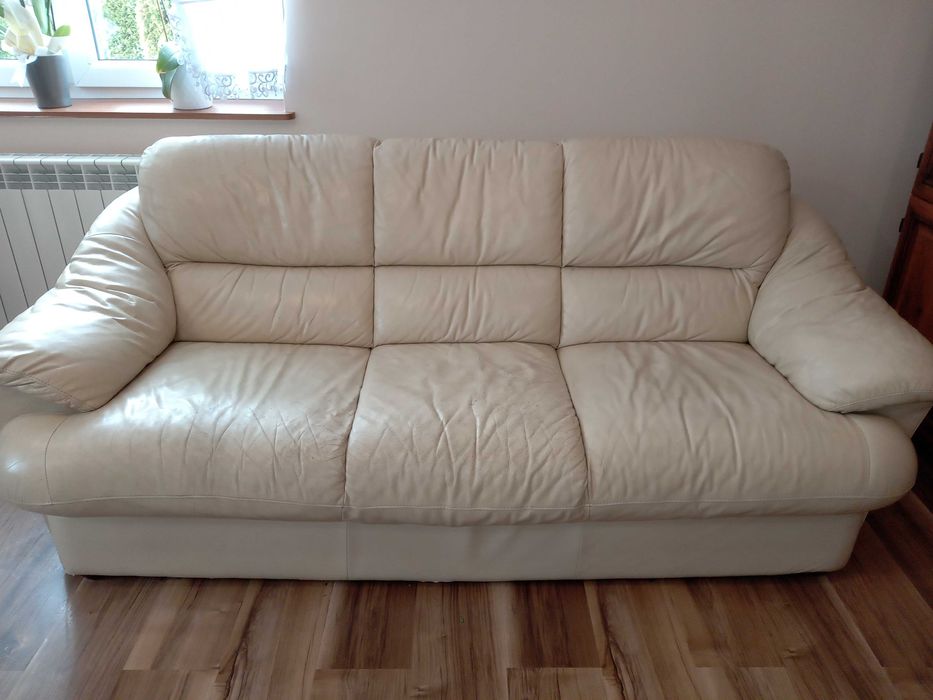 Sofa skórzana z fotelem za 200zl