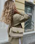 Пушистая сумка багет Zara