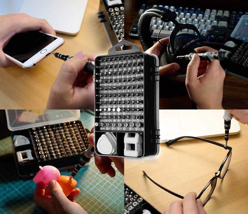 Набір викруток 115в1 для ремонту телефонів і ноутбуків у кейсі