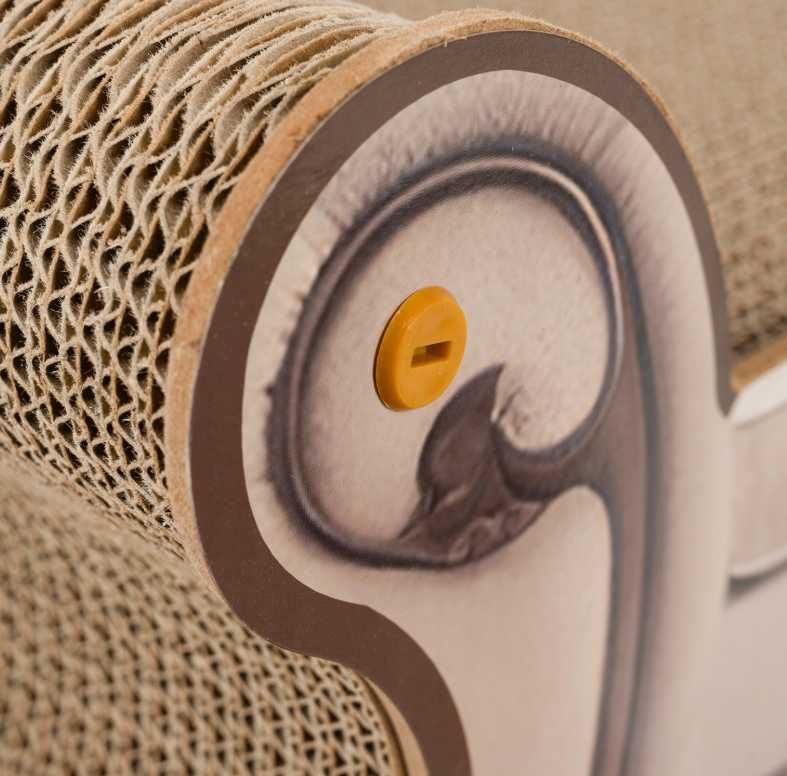 NOWOŚĆ Drapak tekturowy dla kota legowisko kartonowe sofa kanapa 60cm