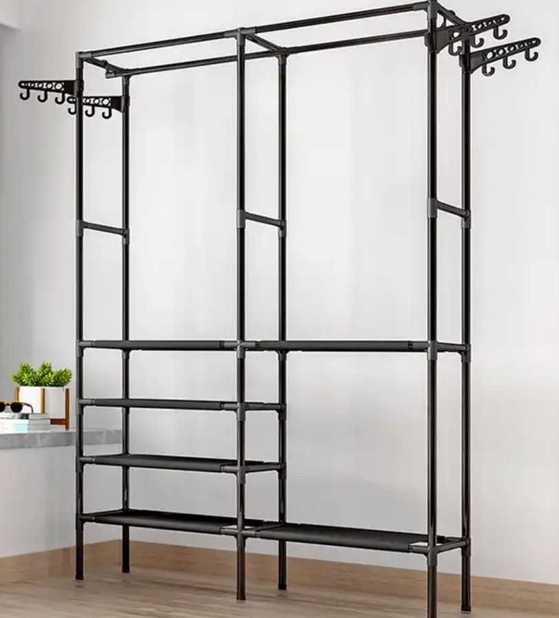 Вішалка стійка для одягу Simple Coat Rack Double Row 86×43×173см